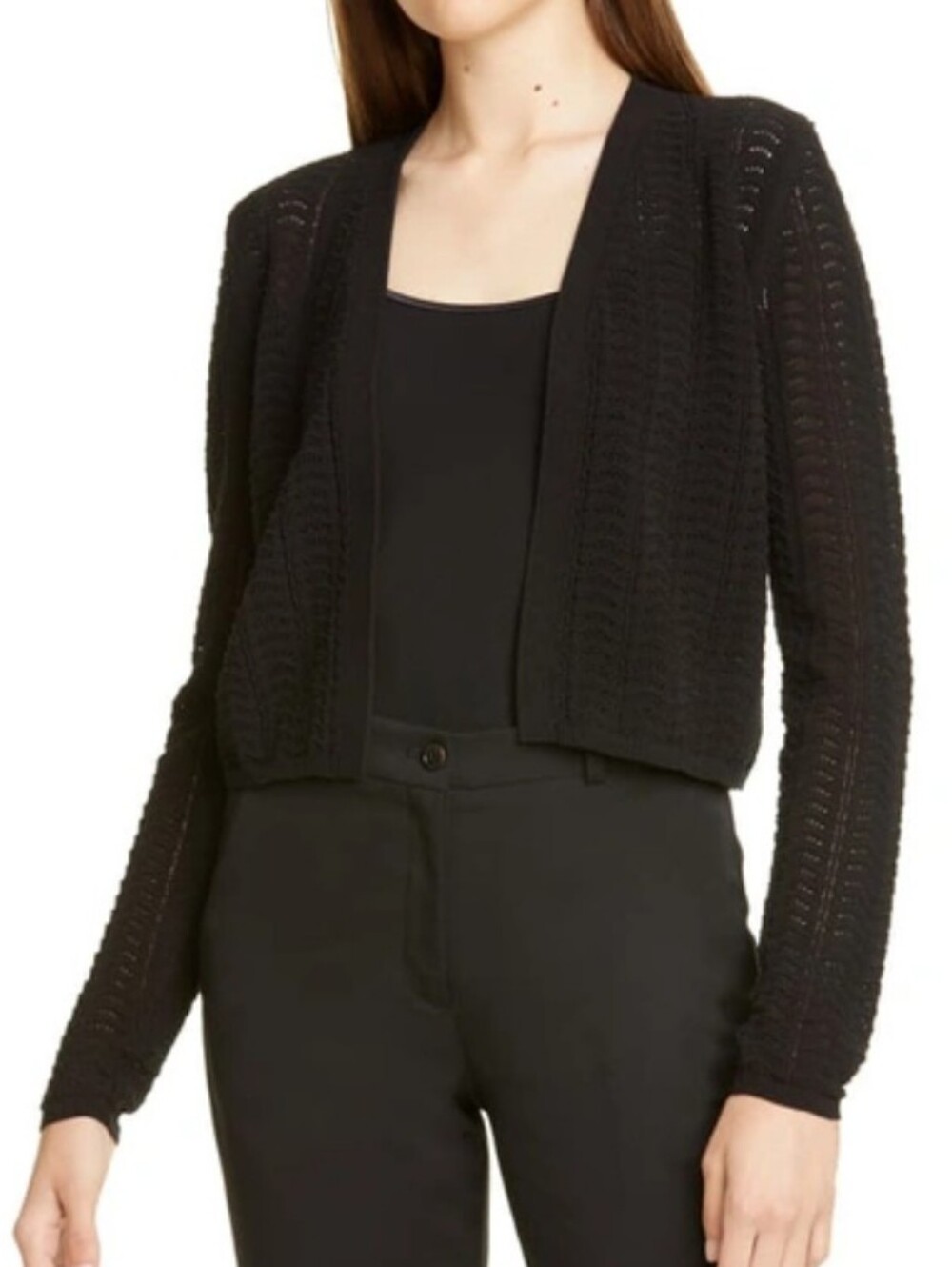 NWT Theory Croched Black Cardigan  Size L